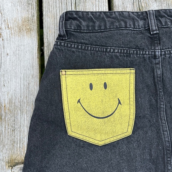 Desigual X Smiley⎪Black Denim Mini Skirt - Picture 6 of 9